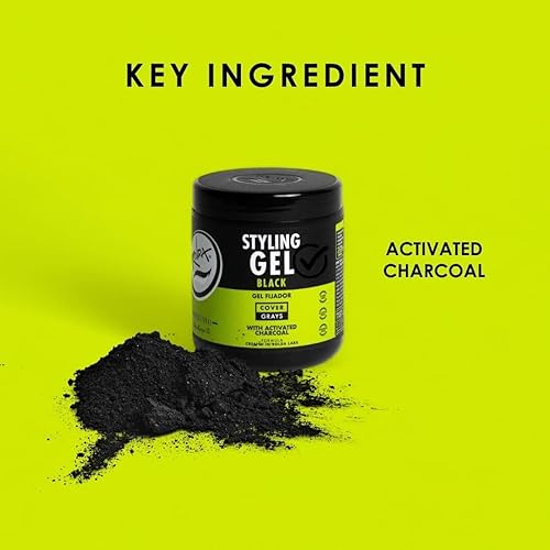 Miniatura 6 de Rolda Black Styling Gel para el cabello extra fuerte Hold 176oz 2 unidades