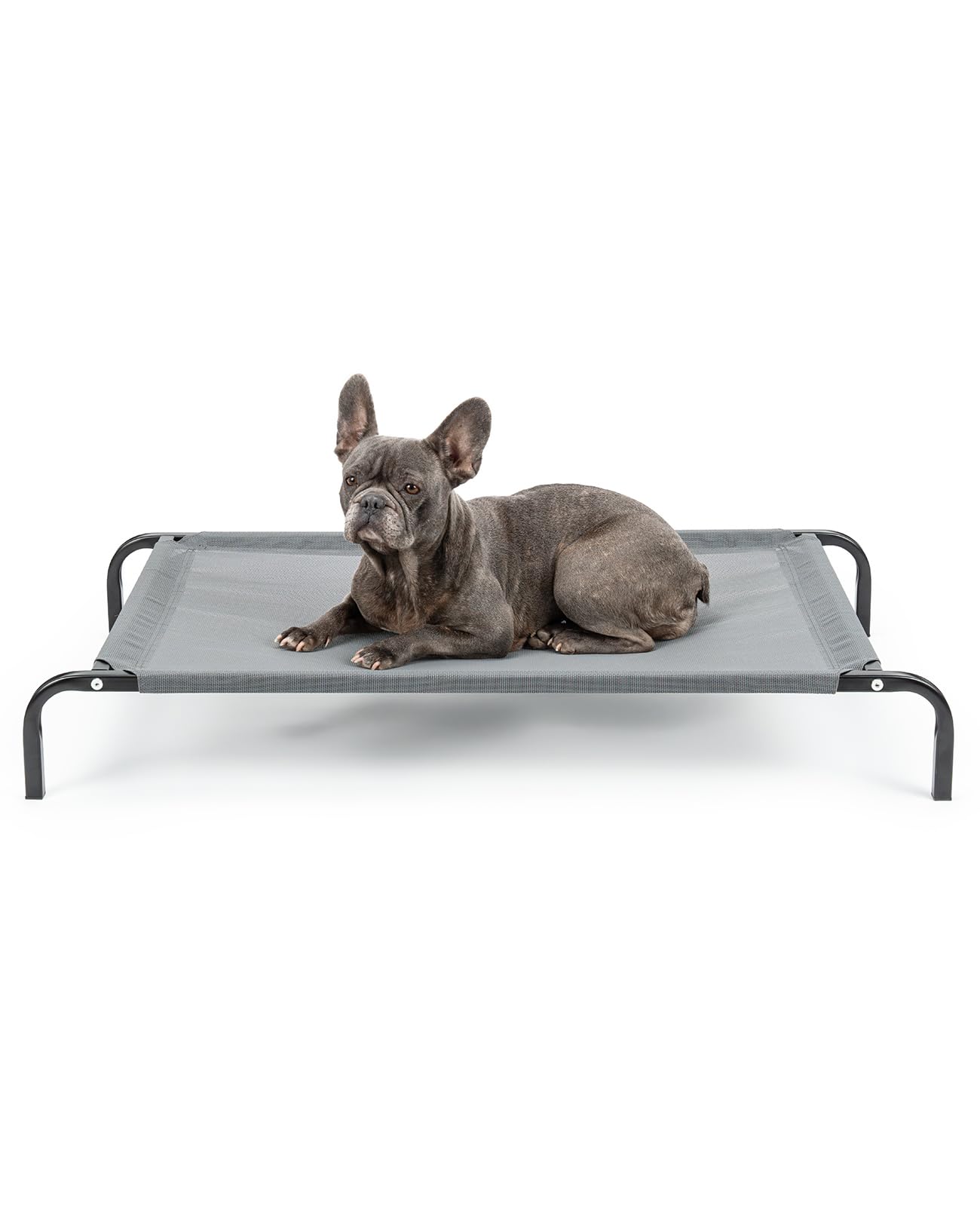 lionto Cama elevada para Perros Tejido en Textilene, (M) 106x62 cm Gris