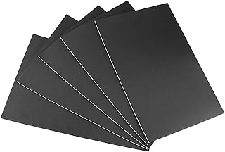 Foam Sheets Self Adhesive Closed Cell Foam Neoprene Rubber Sheets Insulation Anti Vibration Foam Rubber Pads with Adhesive, Black (12" x 8" x 1/8", 5Pcs)