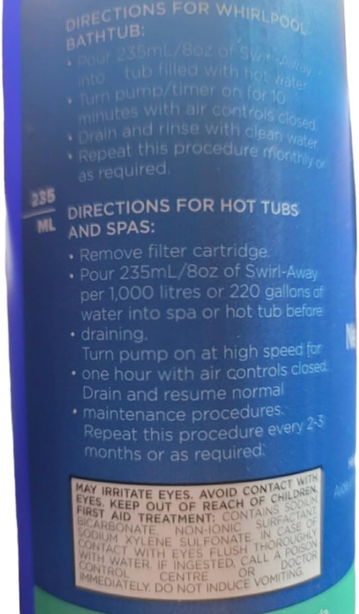 Hot Tub Chemicals Swirl Away Plumbing Cleaner CS500B-1810