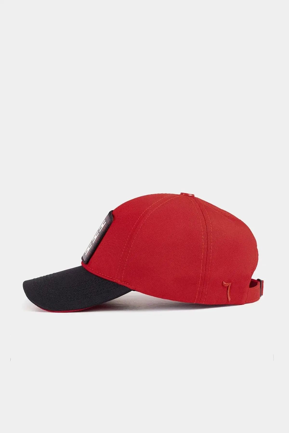 Gorra de Béisbol Premium Seis Paneles Negro - Rojo con Parche I Don't Give
