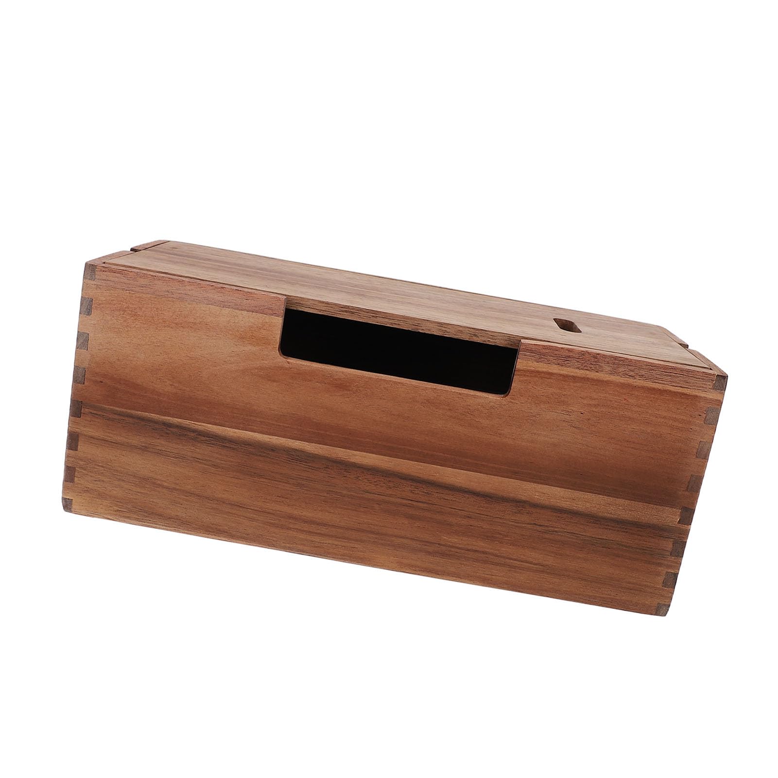 CHICIRIS Scatola Gestione Cavi, Organizer Spegnicavo in Legno per Ciabatta e Cavi TV, Design in Legno di, 12,6x5,51x5,12 Pollici per da Scrivania e da Pavimento