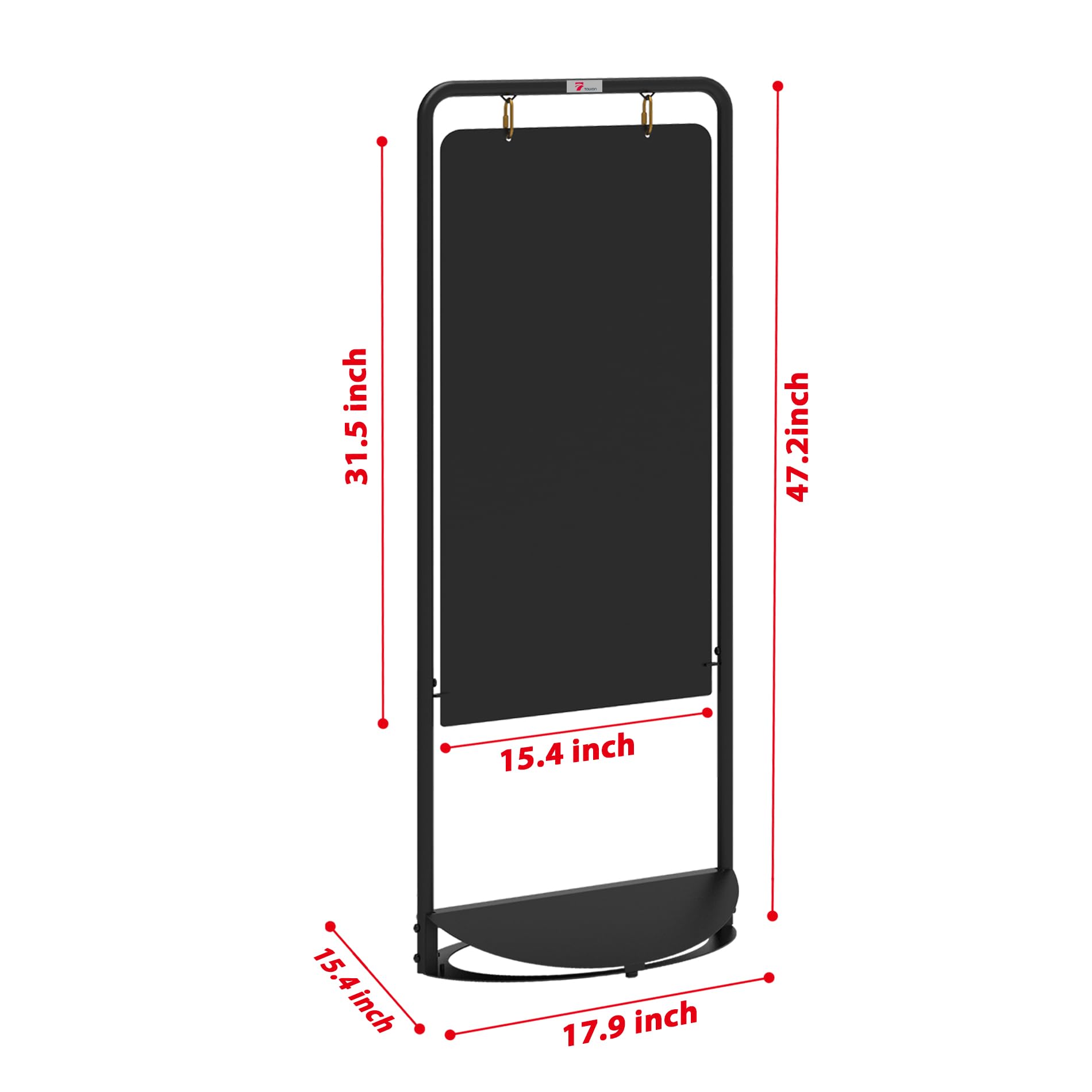 TOWON Lavagna oscillante a doppia faccia con base ispessita aerodinamica, lavagna antivento 50,8 x 119,8 cm, cornice ad H, cartello in metallo per bar, matrimoni all'aperto, enormi tavole sandwich