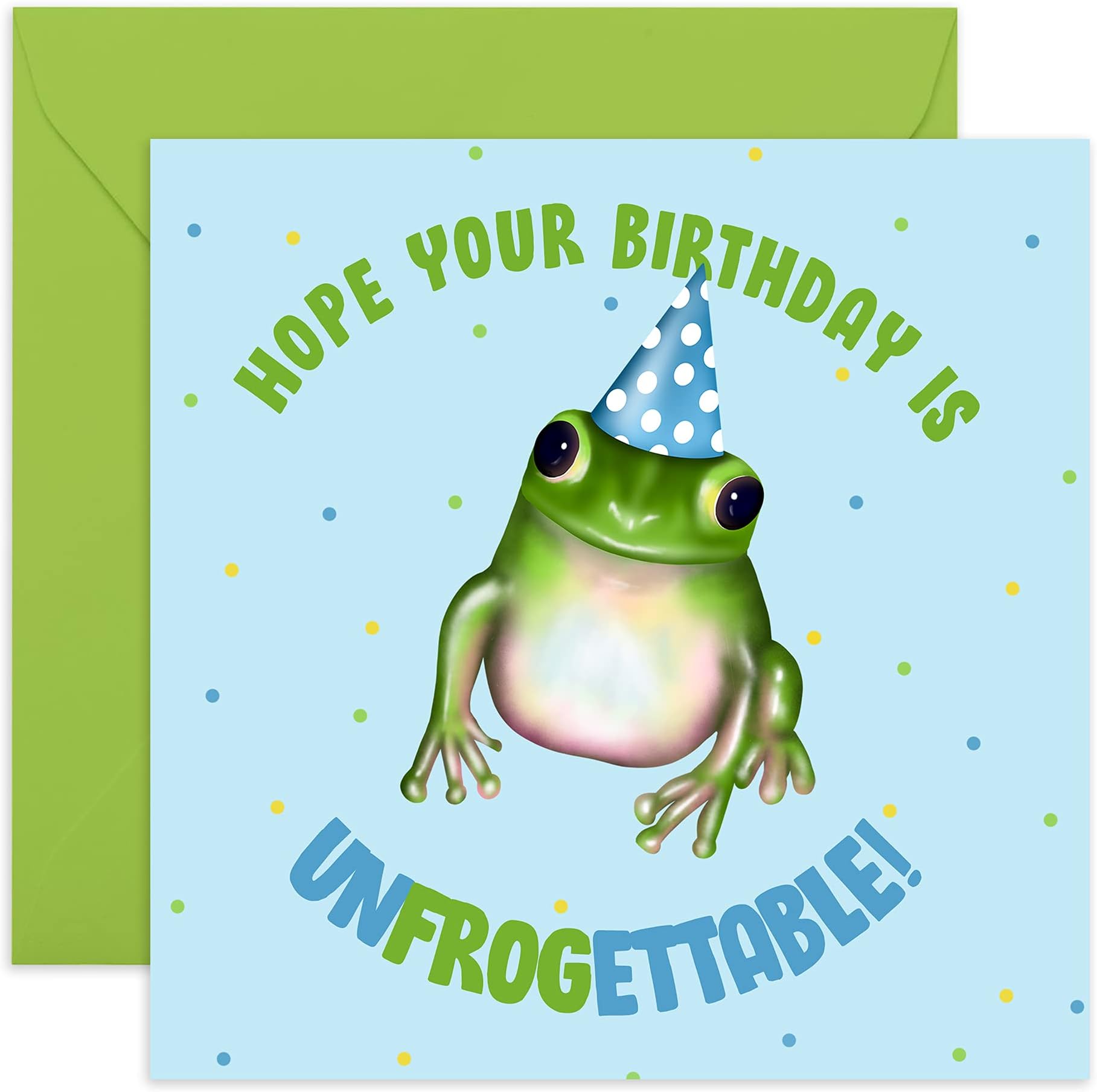 Central 23 - Humorous Birthday Card - 'Unfrogettable' - Funny Birthday Card for Nephew - Comes with Fun Stickers