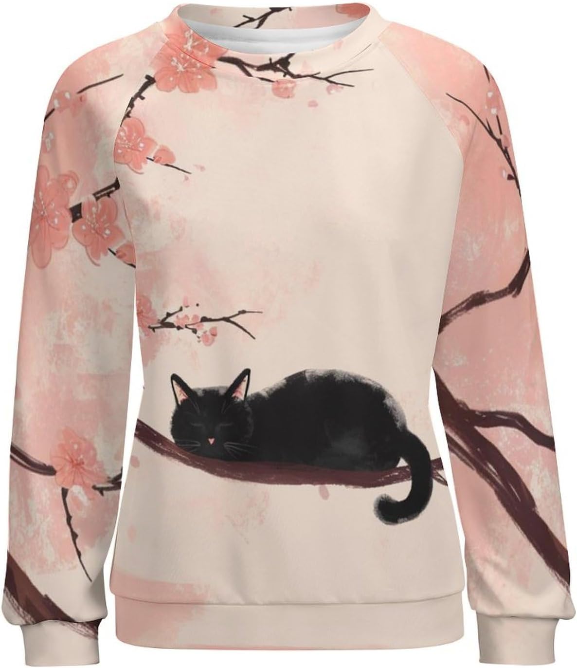 Long Sleeve Shirts for Women Cat Printed Fall Winter Dressy Holiday Casual Fashion Crewneck Tunic Tee Shirts - Image 4