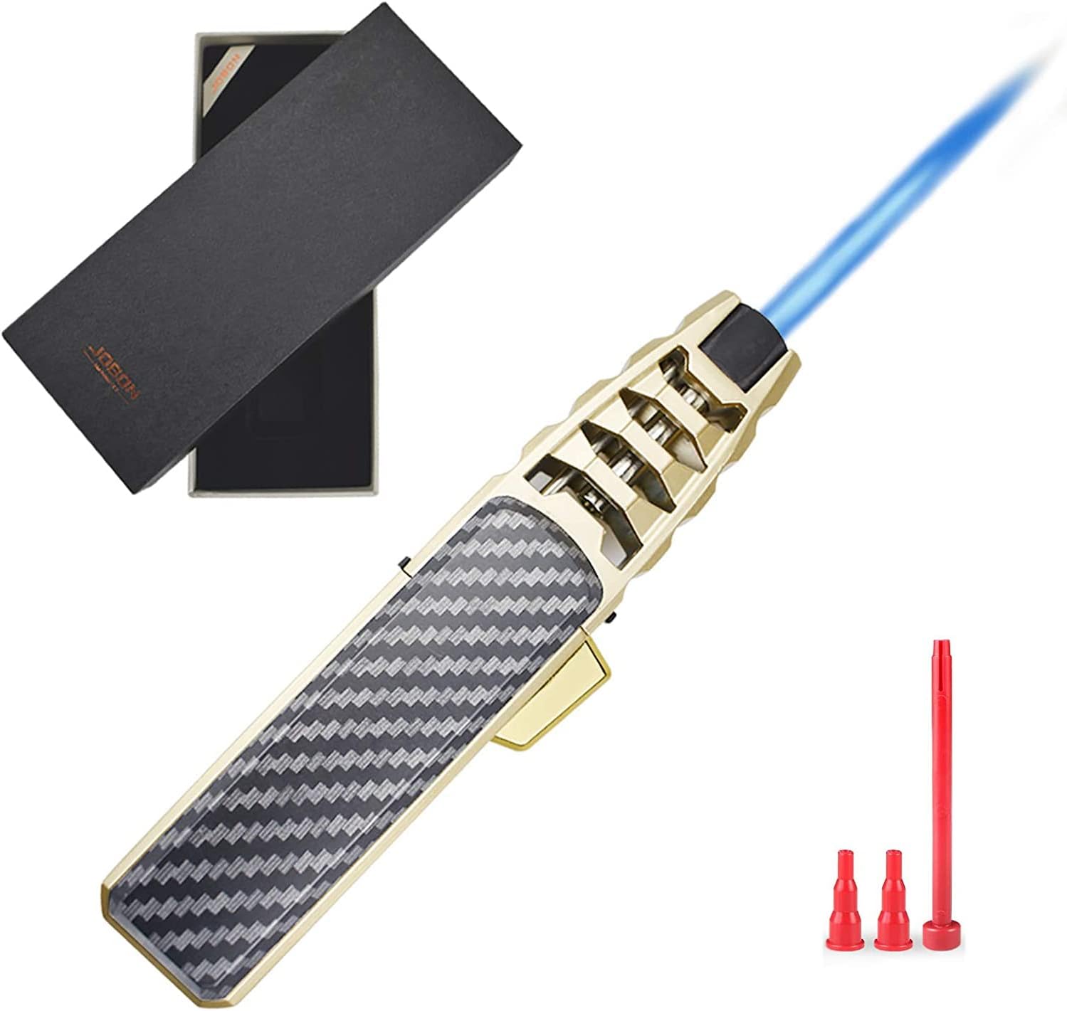 Accendini A Gas Antivento Jet Flame - Confezione Da 2, Ricaricabili, Senza Gas - Foto 5