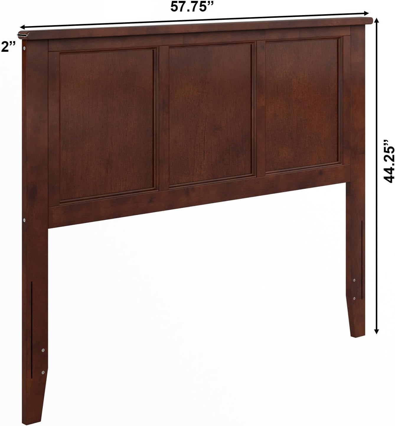 AFI, Madison Full Solid Wood Panel Headboard, Walnut