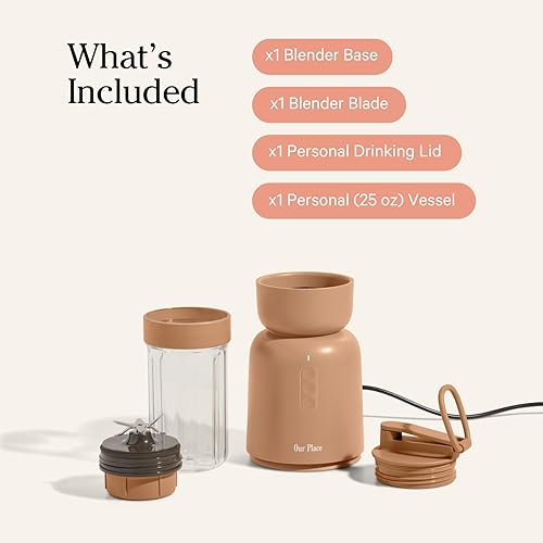 Miniatura 6 de Our Place Splendor Blender - 1000 W de alta potencia Cuchillas ultraafiladas 2 modos de mezcla Incluye taza personal de 25 onzas y juego de tapa