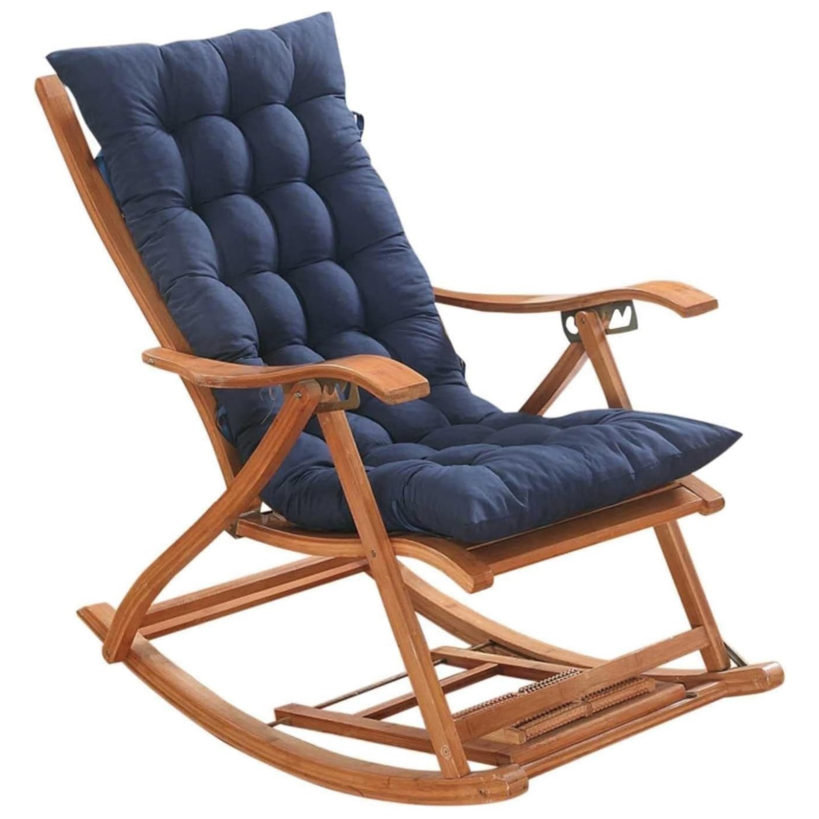 AOPEZIA High-Back Cushions 8cm, Garden Chair Cushions High-Back with Ribbons, Comfortable Seat Cushions Garden Furniture, Chair Cushion Seat Cushion Indoor Outdoor Backrest Cushion(Dark blue,48*120cm)