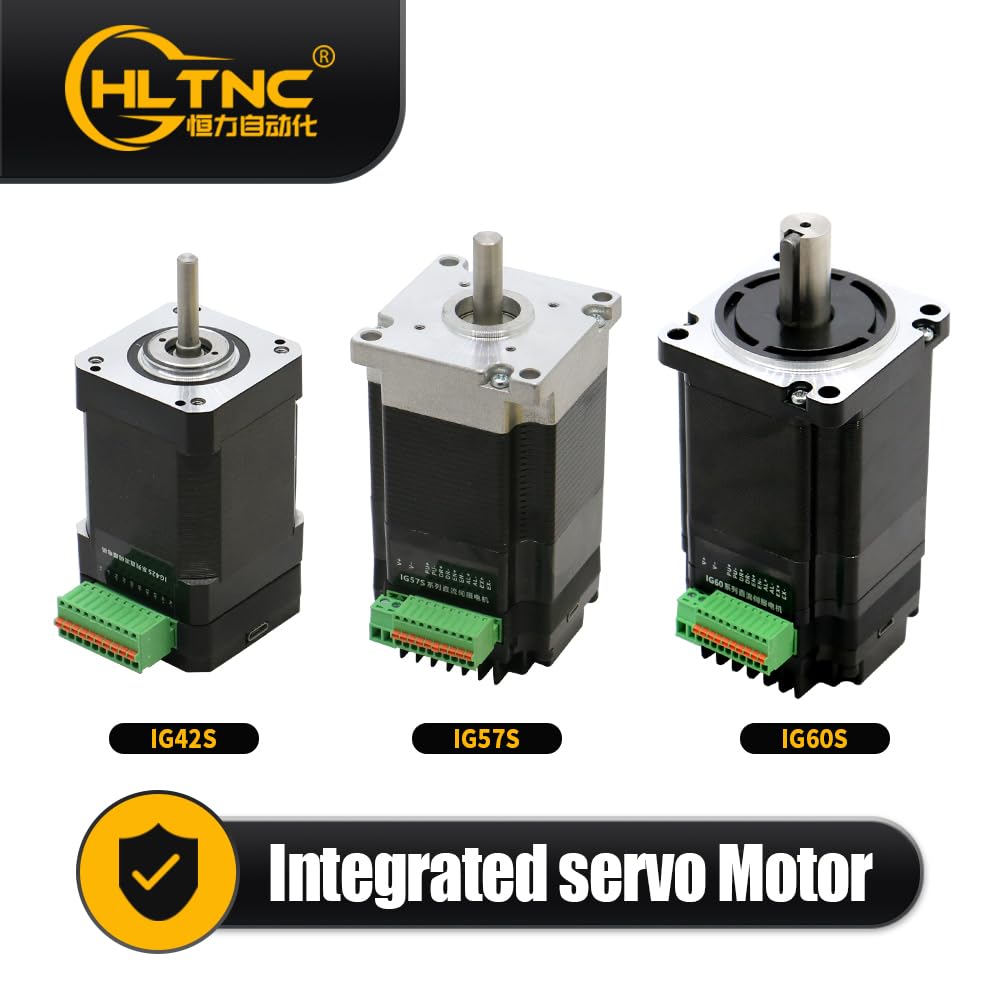 3000 obr./min Zintegrowany silnik serwo IG57 100 W/180 W i IG60 100 W/200 W/400 W DC 36 V średnica 8 mm 14 mm RS485 hybrydowy serwo silnik do CNC (IG60S-200W)
