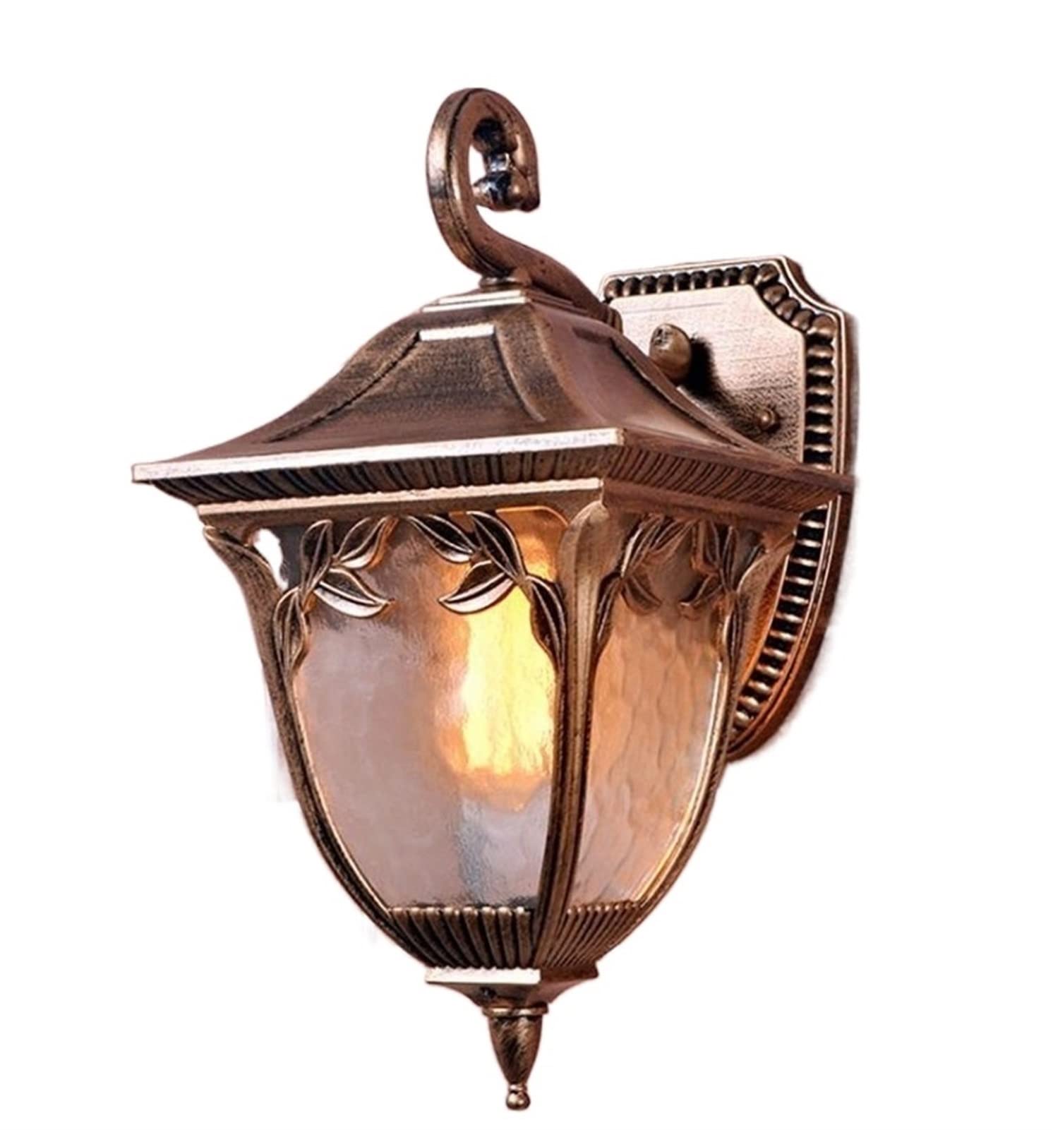 HPTHLY Wall Mounted Light European Style Waterproof Wall Sconce Brass Retro Outdoor Lantern Wall Lamp Tradition Victoria Antique Bedside Balcony Corridor Ou