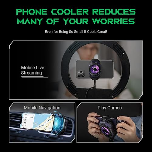Miniatura 3 de Enfriador de teléfono móvil Black Shark Quiet Phone Radiator Ventilador de refrigeración para juegos, enfriador universal de teléfono celular,