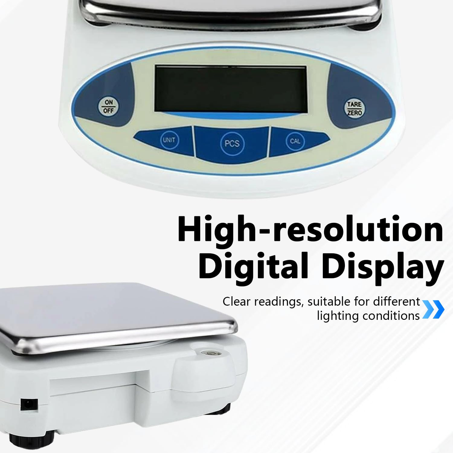 Báscula digital de laboratorio de 5 kg x 0,1 g con pantalla digital de alta definición, báscula digital de laboratorio de 0,01 g, balanza electrónica analítica de precisión para laboratorio, joyería