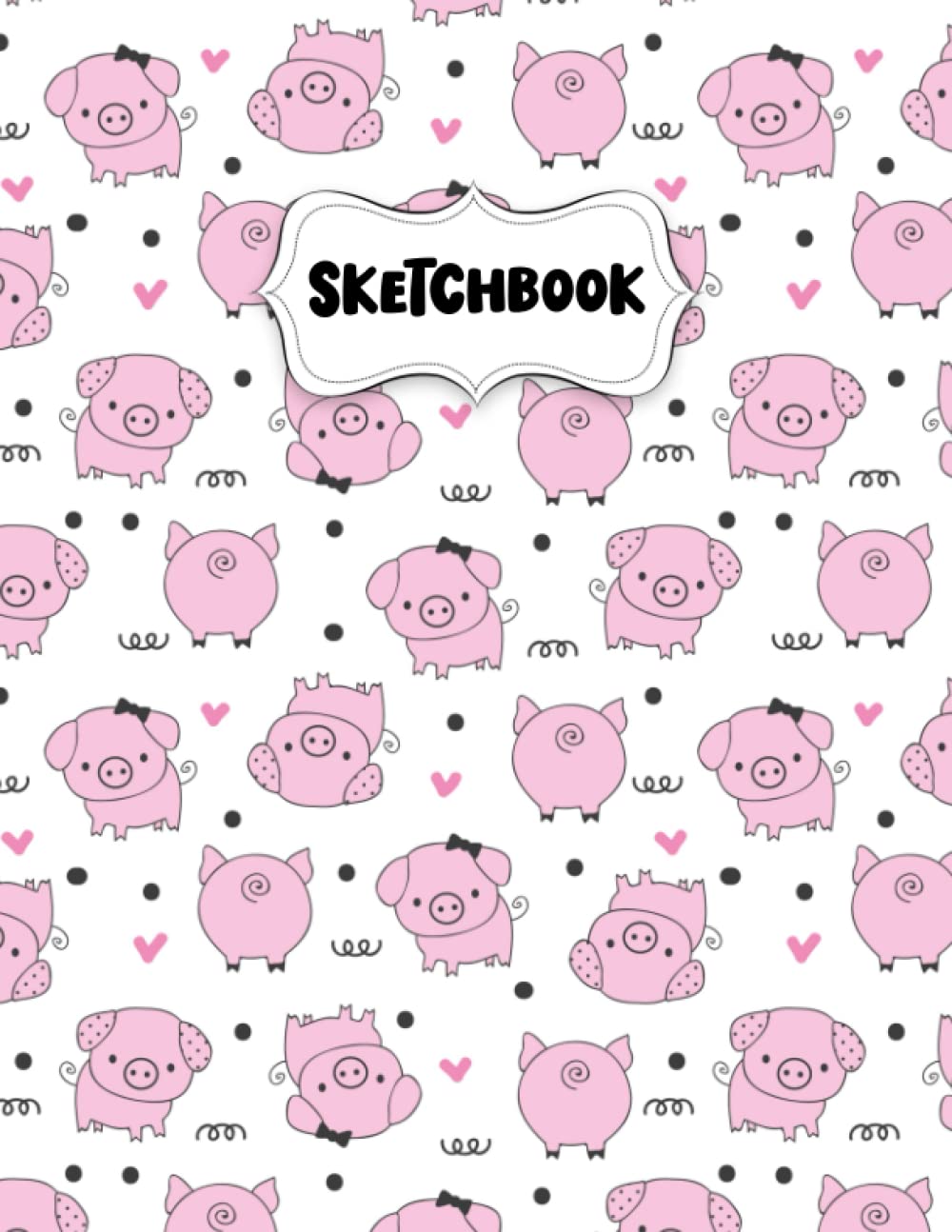 Sketchbook: Cute Little Pigs Sketch Book for Drawing: Blank Sketch Pad for Drawing for Kids: Sketchpad for Drawing for Kids, Bleed Proof Art Sketch Book 8.5 x 11