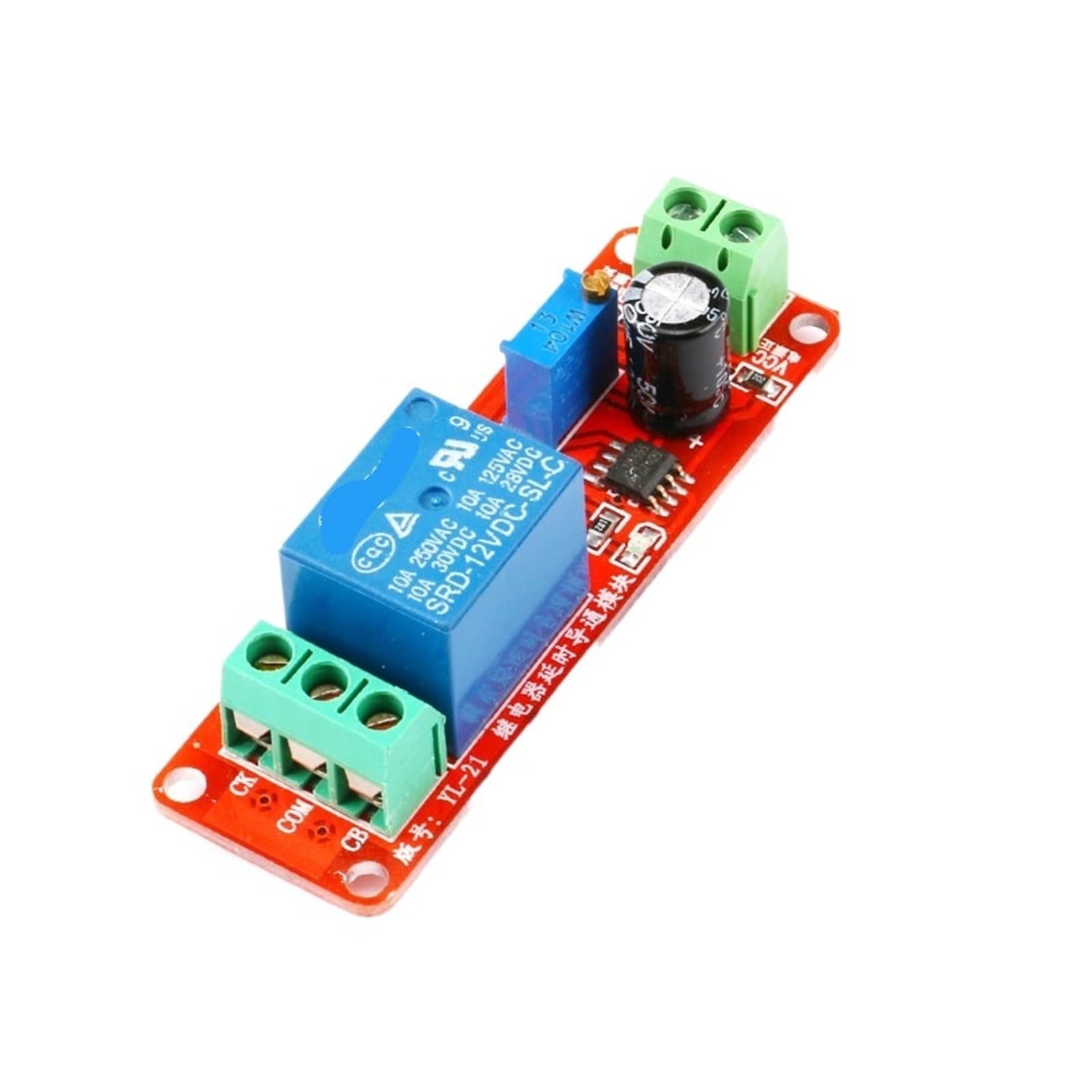 Módulo temporizador NE555 de 12V para controlar el retardo de encendido en motores