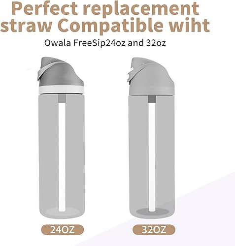Miniatura 5 de Replacement Straws for Owala FreeSip 2432 oz HurOutd 6pcs Reusable Plastic Straws with Cleaning Brush for Owala Flip Insulated Stainless Steel Water