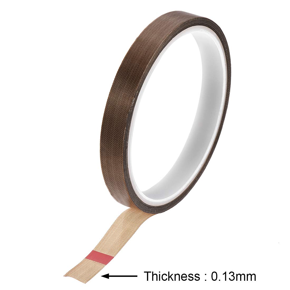 sourcing map 6mm PTFE Coated Textile Tape Brown High