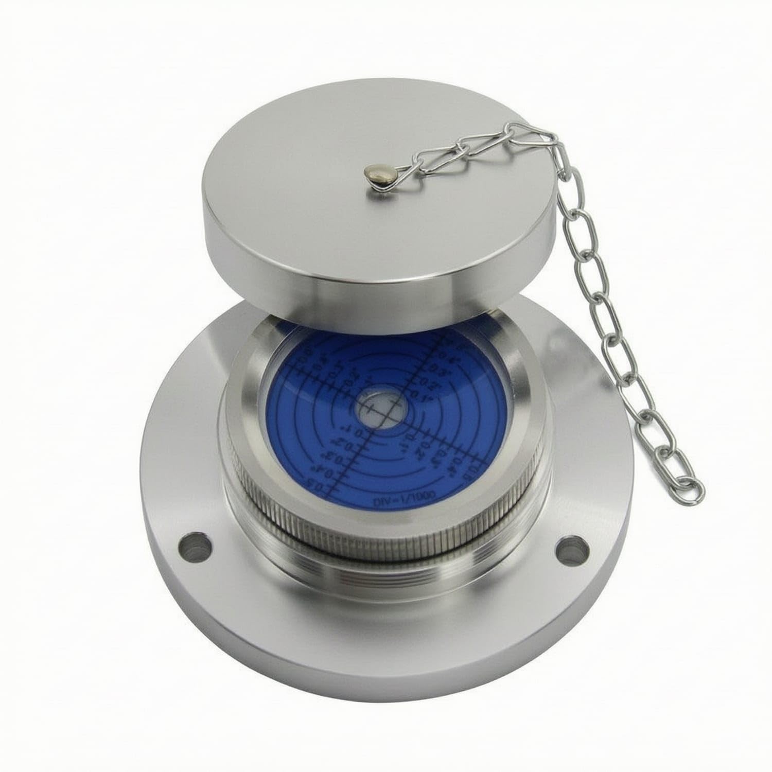 High Precision Circular Level with Cover Metal Circular Bubble Level Accurate Large for Machinists, Installers, Machinery, Workshop, Drilling Equipment, 110MM Blue W Lid B-image-47