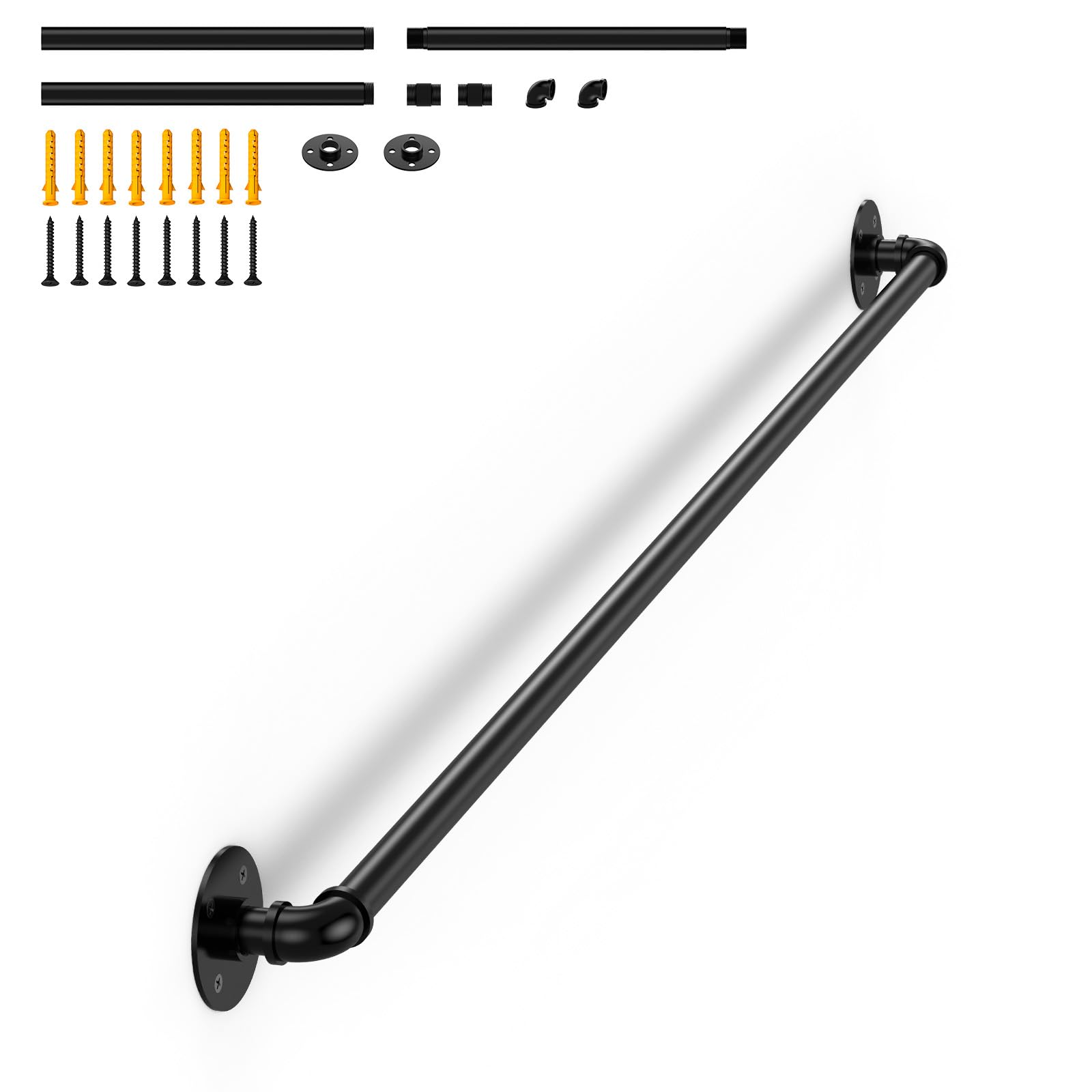 LIANTRAL Handrails for Stairs, 0.9M Metal Stair Handrail for Indoor Outdoor
