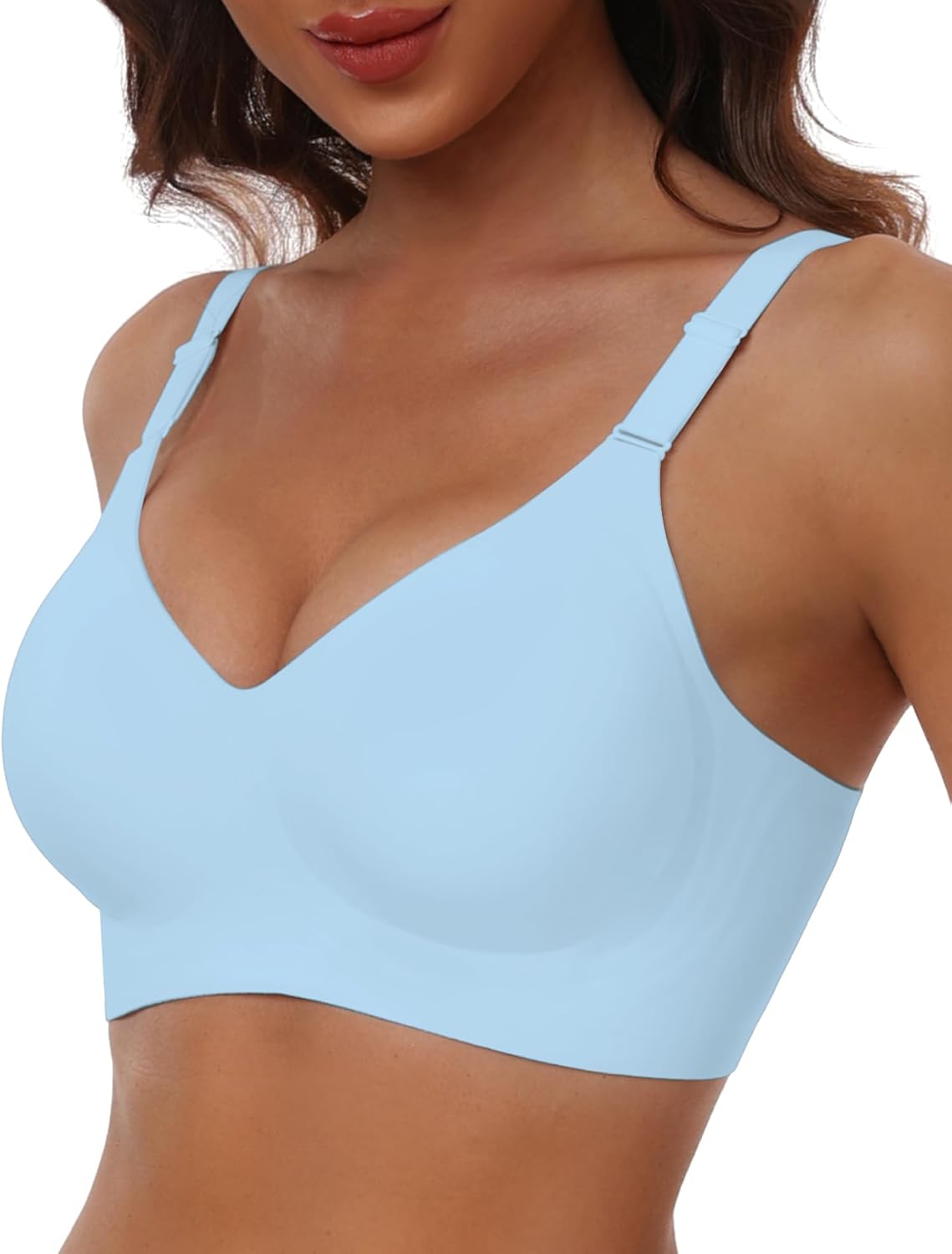 Comfortable Seamless Full Coverage Bra for Women Wireless Bras with Soft Support Regular and Plus Size