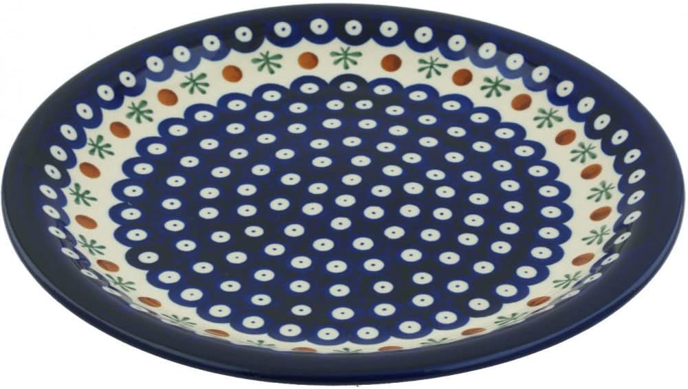 Polmedia Polish Pottery Dinner Plate - Mosquito Pattern Handmade in Boleslawiec Poland + Certificate of Authenticity