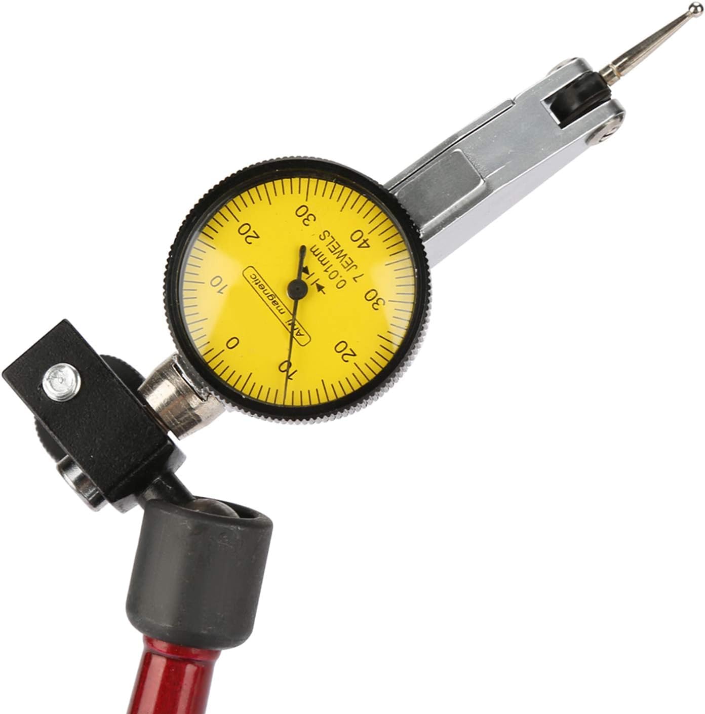 Indicatore a Quadrante con Indicatore di Test a Quadrante Magnetico con Base Magnetica, Supporto per Indicatore Noga Base del Calibro Supporto per Supporto Flessibile Leva