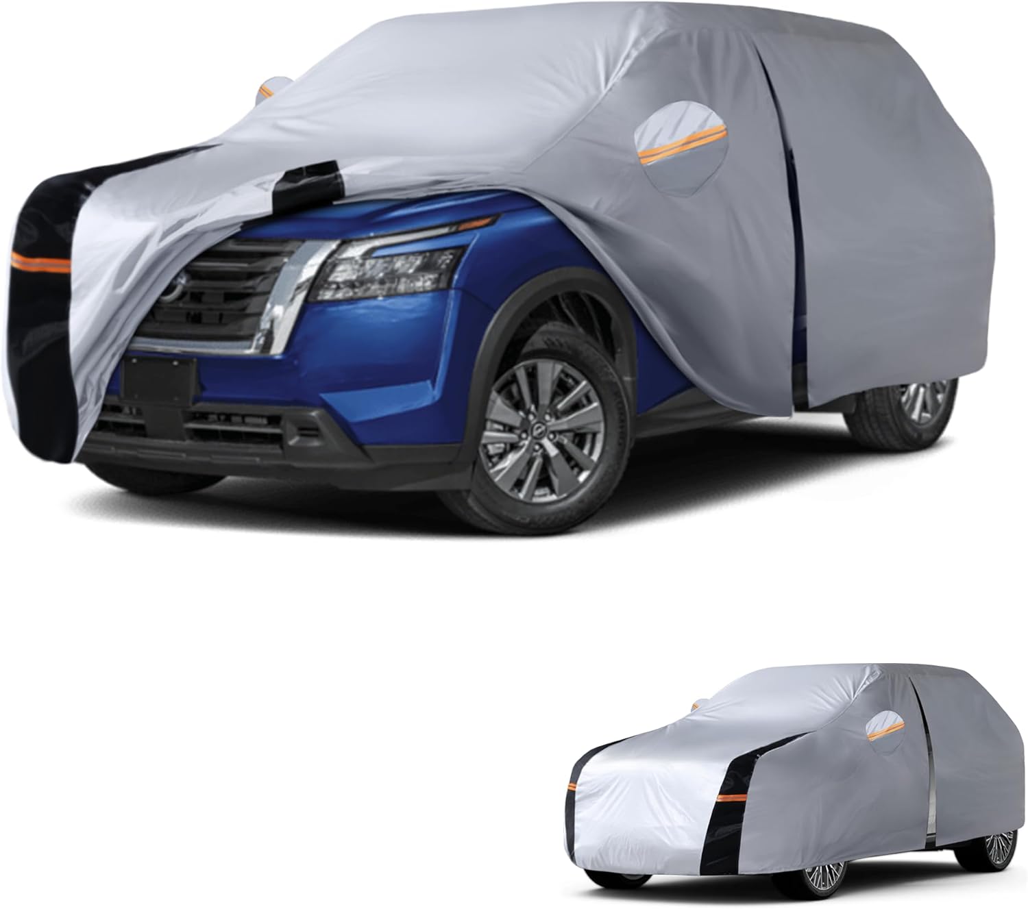 Multi-Layer Car Cover Custom Fit for Jeep wrangler 4 Dr/Unlimited 4 Dr JK JL(1987-2026), 100% Waterproof All Weather for Automobiles, Gift with Towel, Heavy Duty Car Covers for Rain Sun UV Protection.