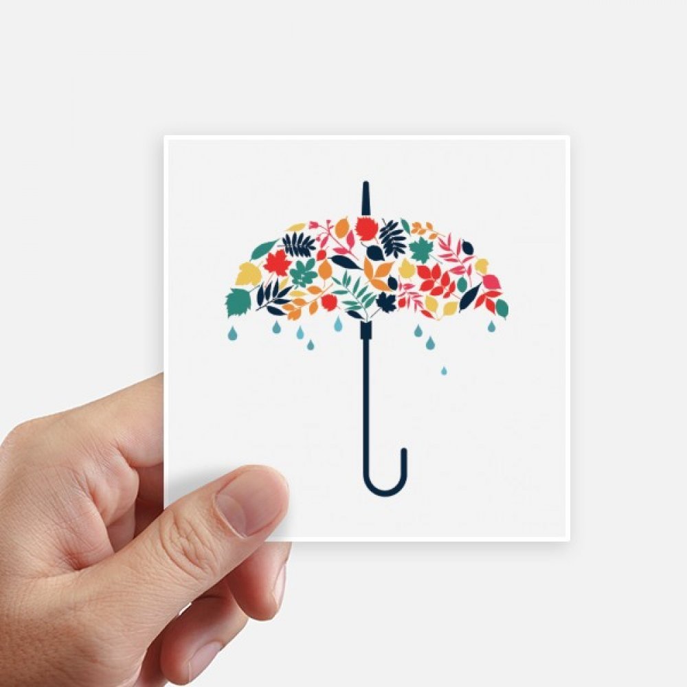 Autocollant carré de pluie pour ordinateur portable et décoration nomade chic