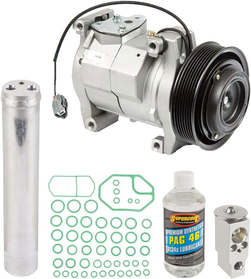 AC Compressor & A/C Repair Kit For Honda Accord Coupe 2.4L 4-Cyl 2003 2004 2005 2006 2007 - BuyAutoParts 60-80259RK New