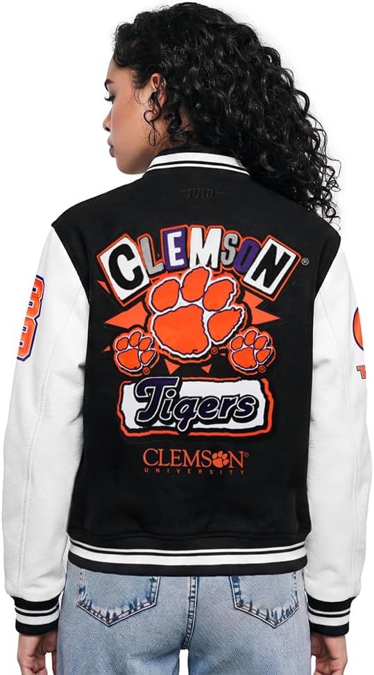 Pro Standard NCAA womens Womens College Campus Ransom Wool Varsity Jacket - Image 3