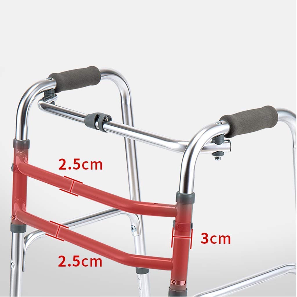 Andador Plegable. El Andador es Ligero y Plegable. Andador de aleación de Aluminio con Altura Ajustable, Plegable (sin Ruedas).