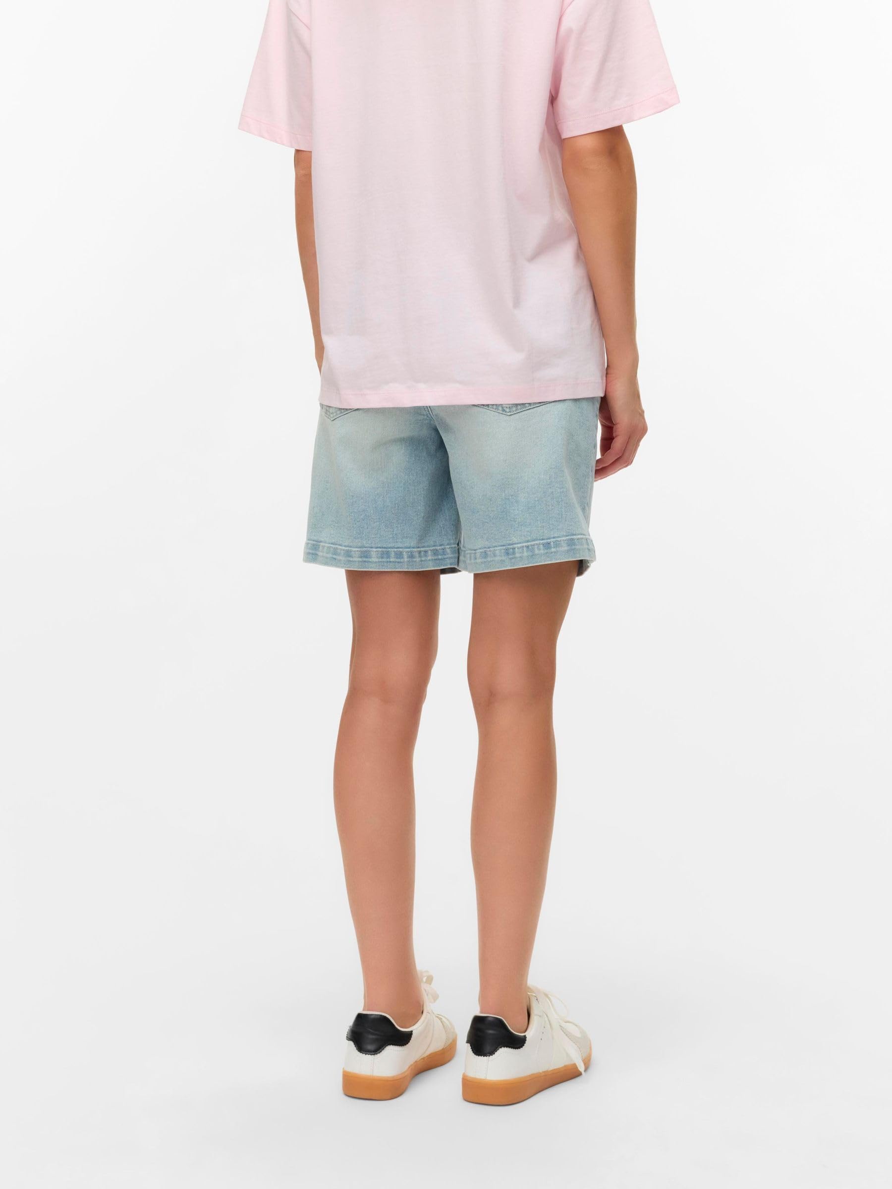 MAMALICIOUS Mama Licious damskie szorty dżinsowe Slim Fit Mid Rise Shorts