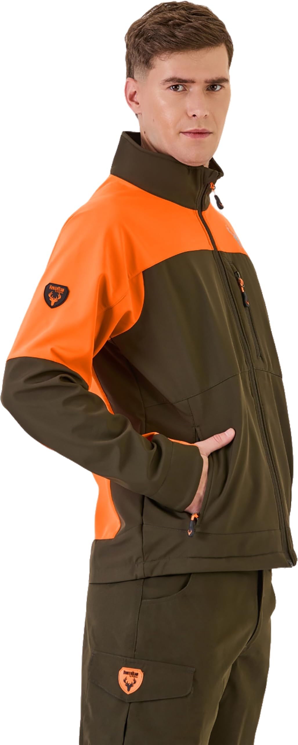 WORKTEAM Cazadora Softshell Caza y Pesca con Bolsillos, con Forro Polar interior Unisex