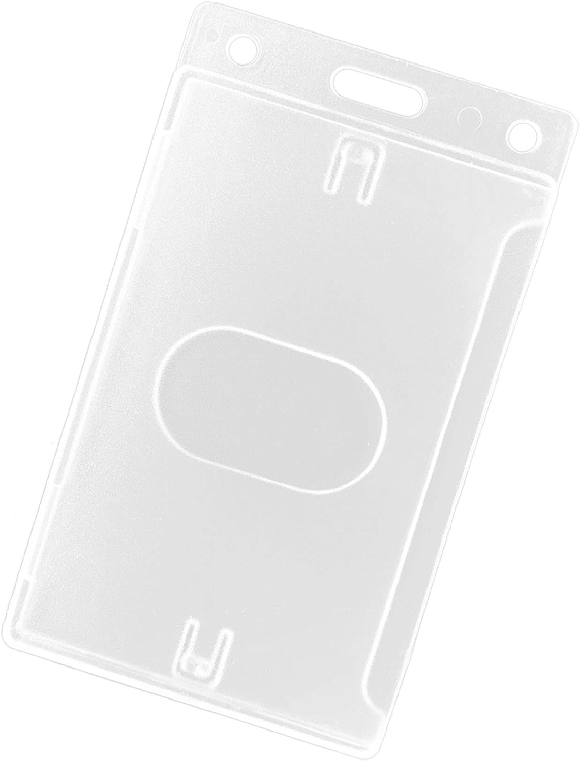 Fallen One 2 Pack Hard Plastic ID Card Badge Holder Vertical with Thumb