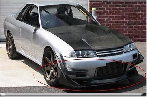 Miniatura 2 de Borde de parachoques delantero de fibra de carbono y canards delanteros compatibles con Nissan Skyline R32 1989-1994 GTR TBO estilo borde delantero