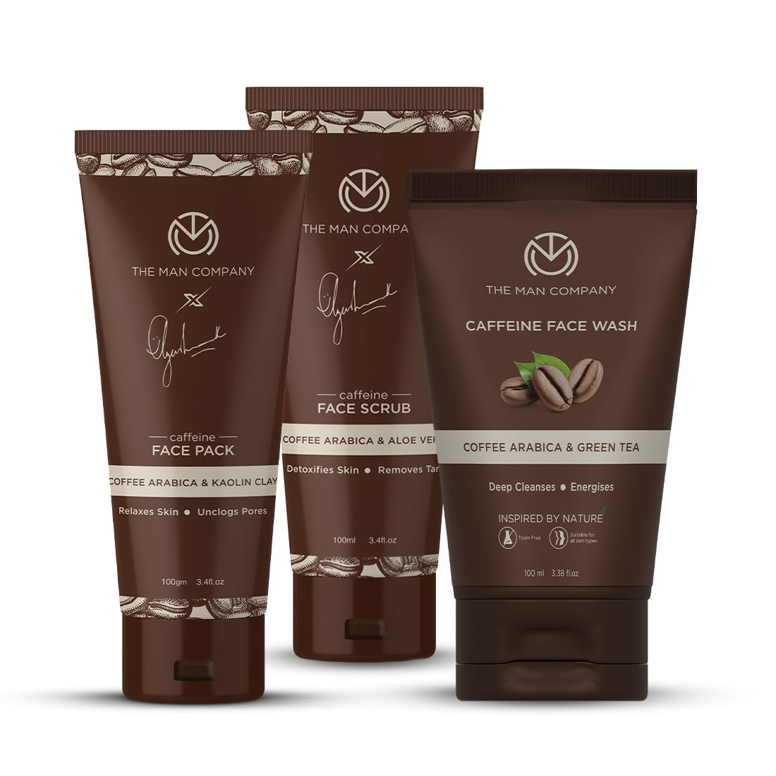 The Man Company Coffee Face Care Kit – Face Wash, Scrub & Face Pack