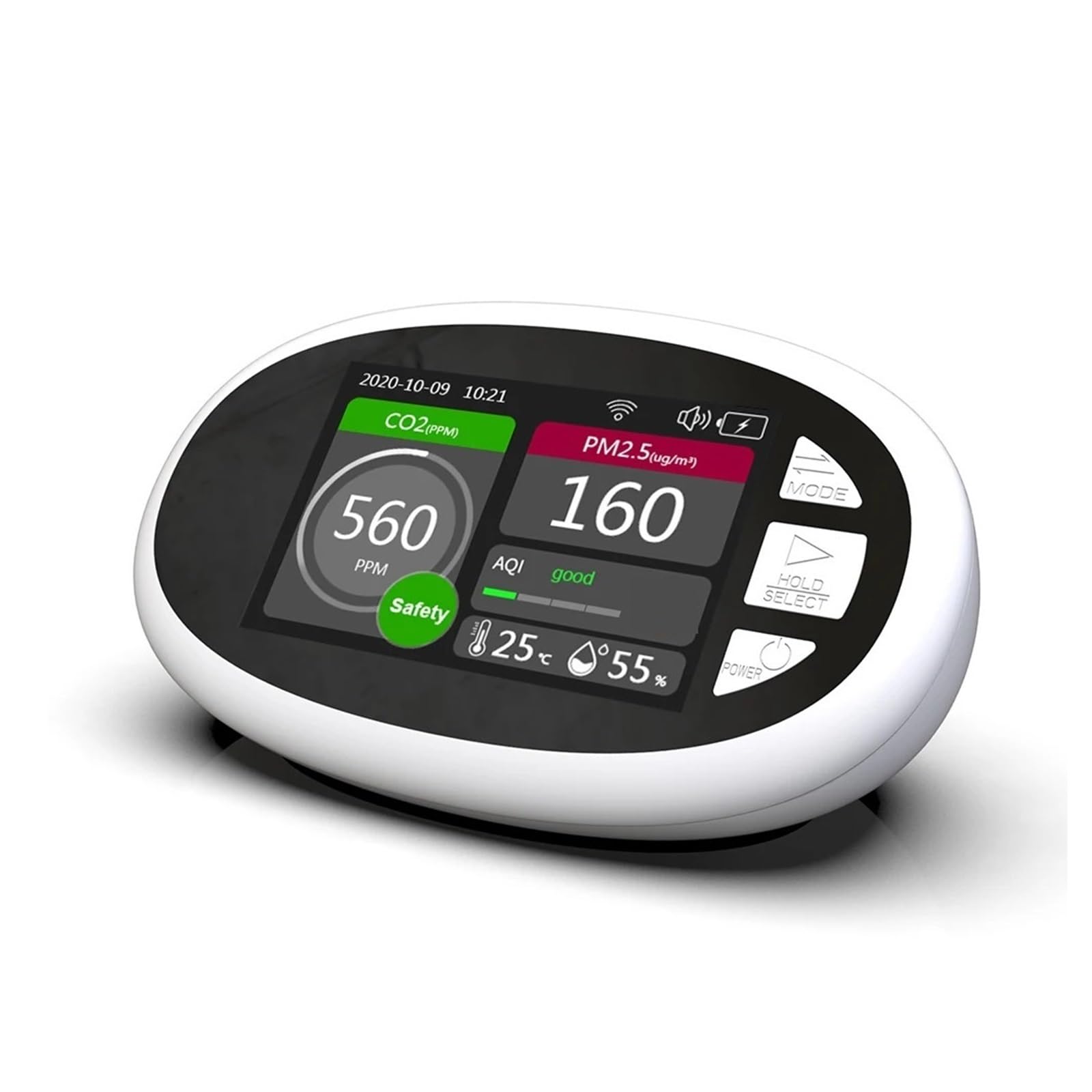 Air Quality Monitor, Measures Air Quality Co2 Temperature Humidity Detector Air Quality Monitor