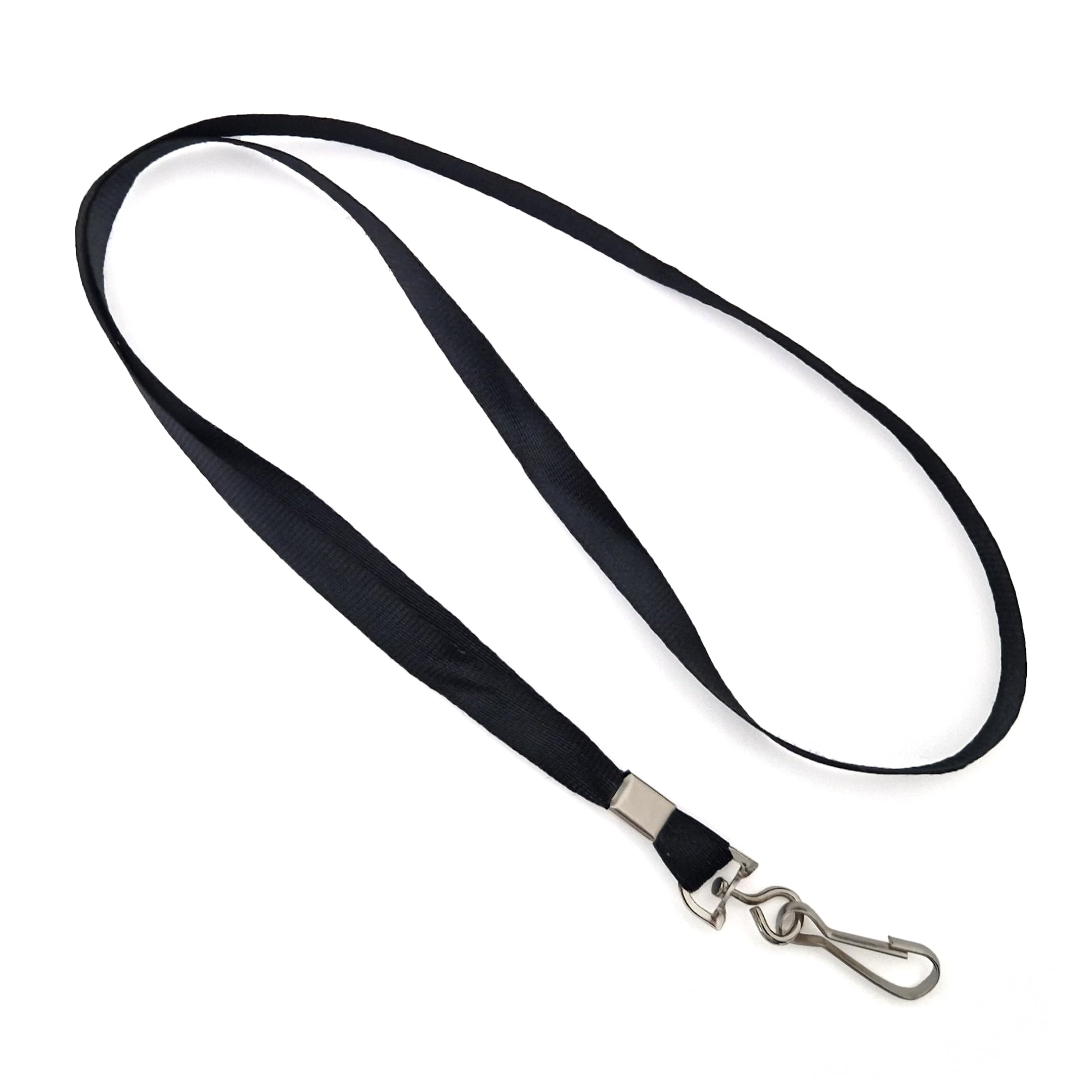 Komonee Black Lanyard Neck Strap For Id Card Badge Holder Rotating Metal Lobster Clip Keys Key Ring