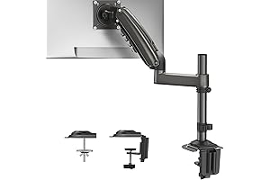 HUANUO Monitor Arm Clamp: Adjustable Desk Mount for 13-32" Screens