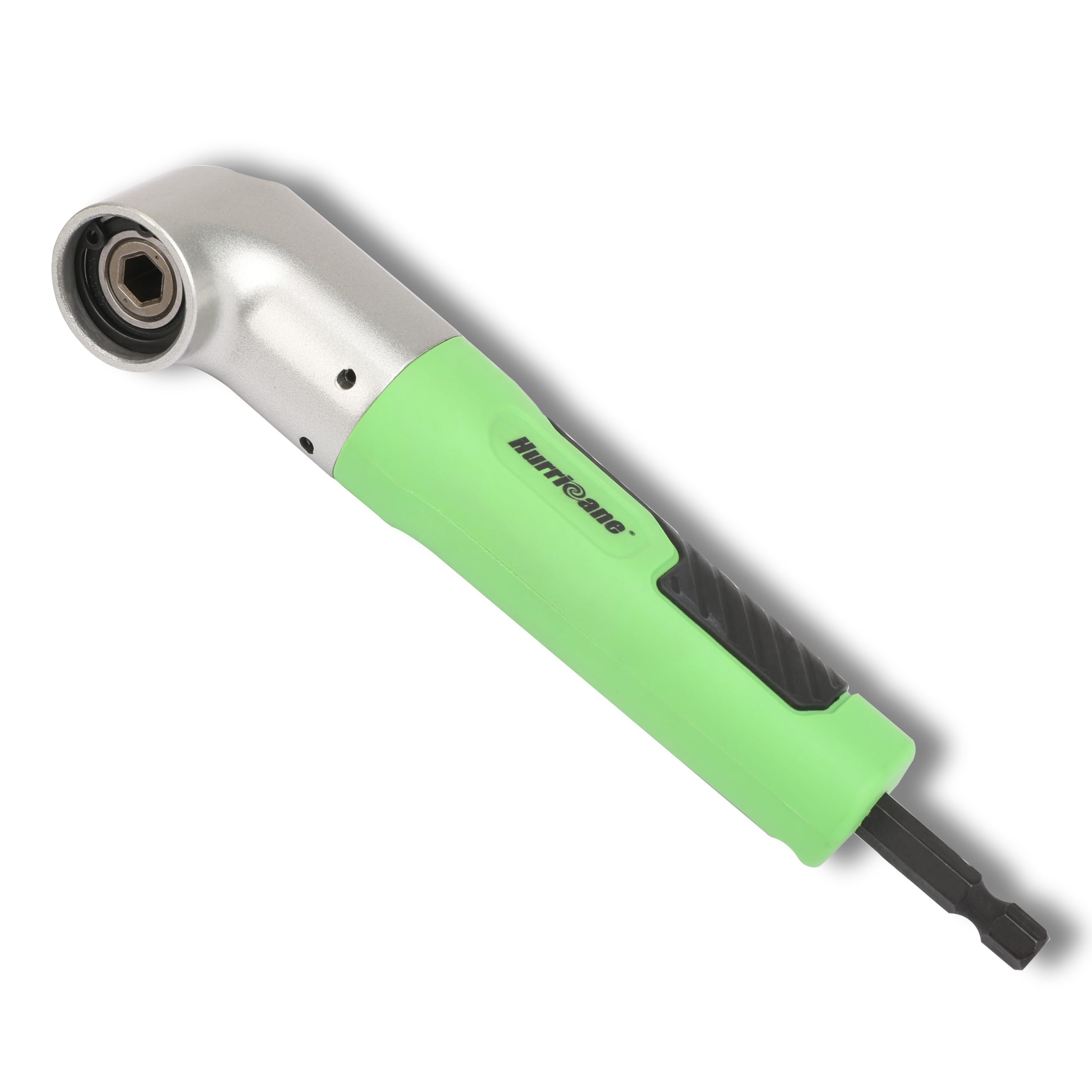 HURRICANE Right Angle Drill Attachment, 90 Degree Drill Adapter with Powder Metallurgy Gears, Impact Shell, 1/4" Hex Shank Magnetic Corner Tool for Tight Spaces