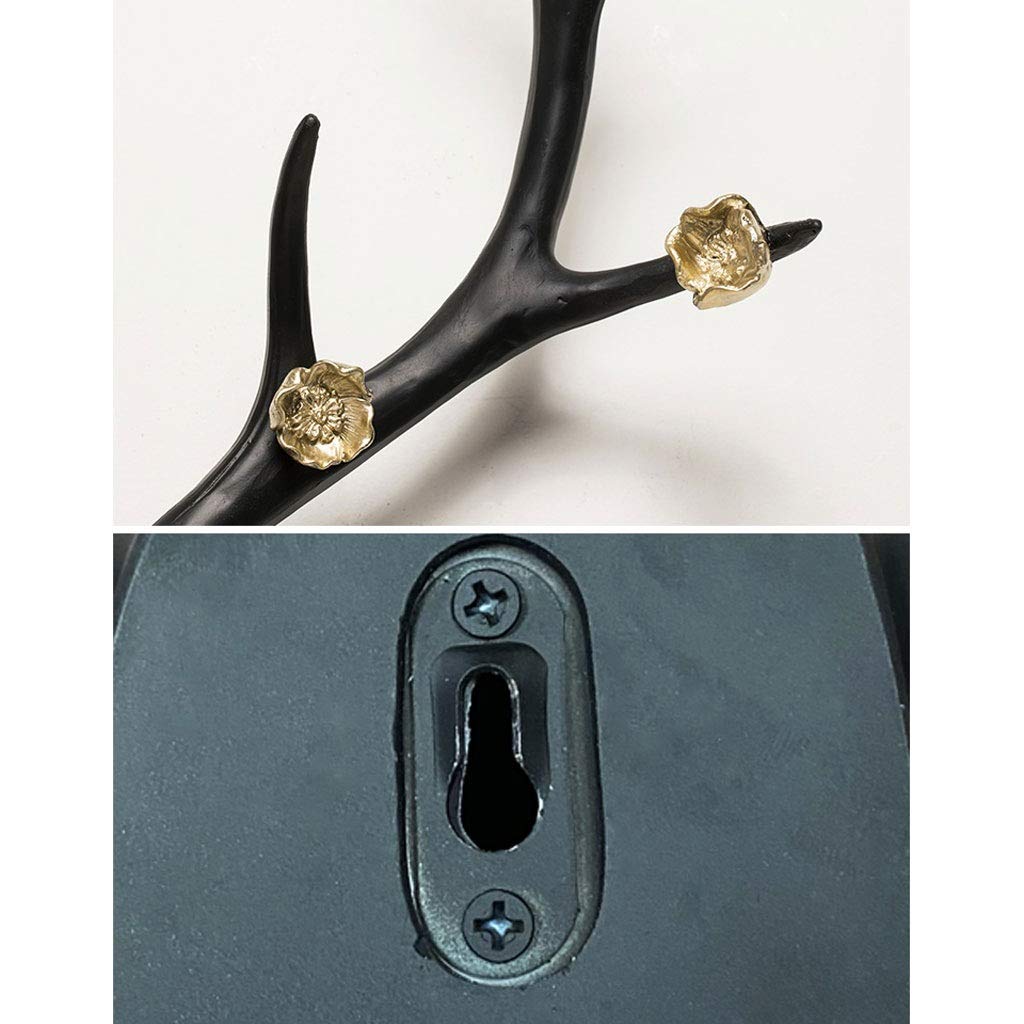 Decorazione da Parete Scultura da Parete Cervo, Testa da Parete Appesa Testa di Animale in Resina Tridimensionale Pendente da Parete con Cornice Ristorante