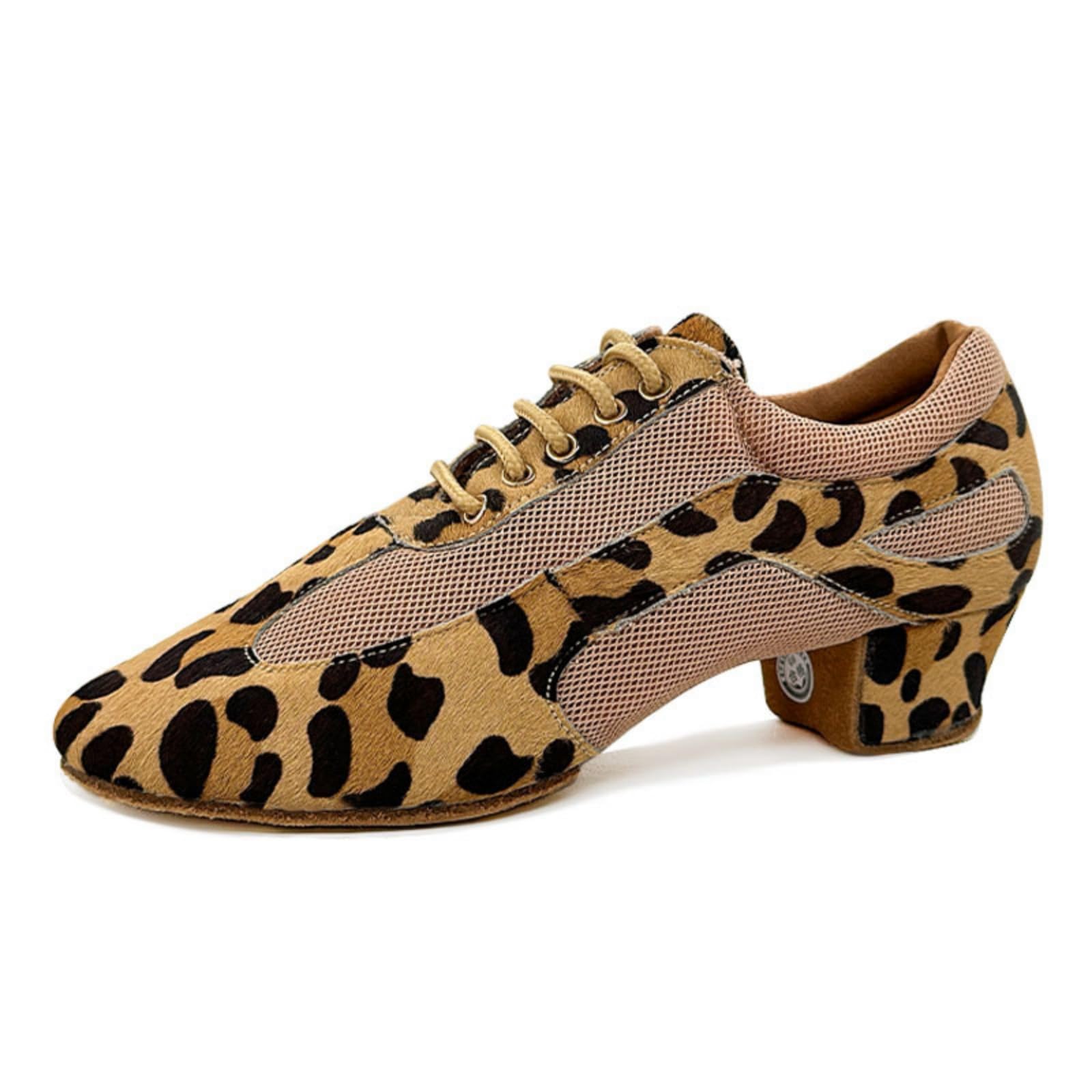 Hixingo Chaussures de Danse Grand Confort Femme Talon 3.5 CM, Chaussures de Danse Latine Femme Bout Fermé pour Salsa Bachata, Jazz, Latin, Standard, Rumba, Cha Cha