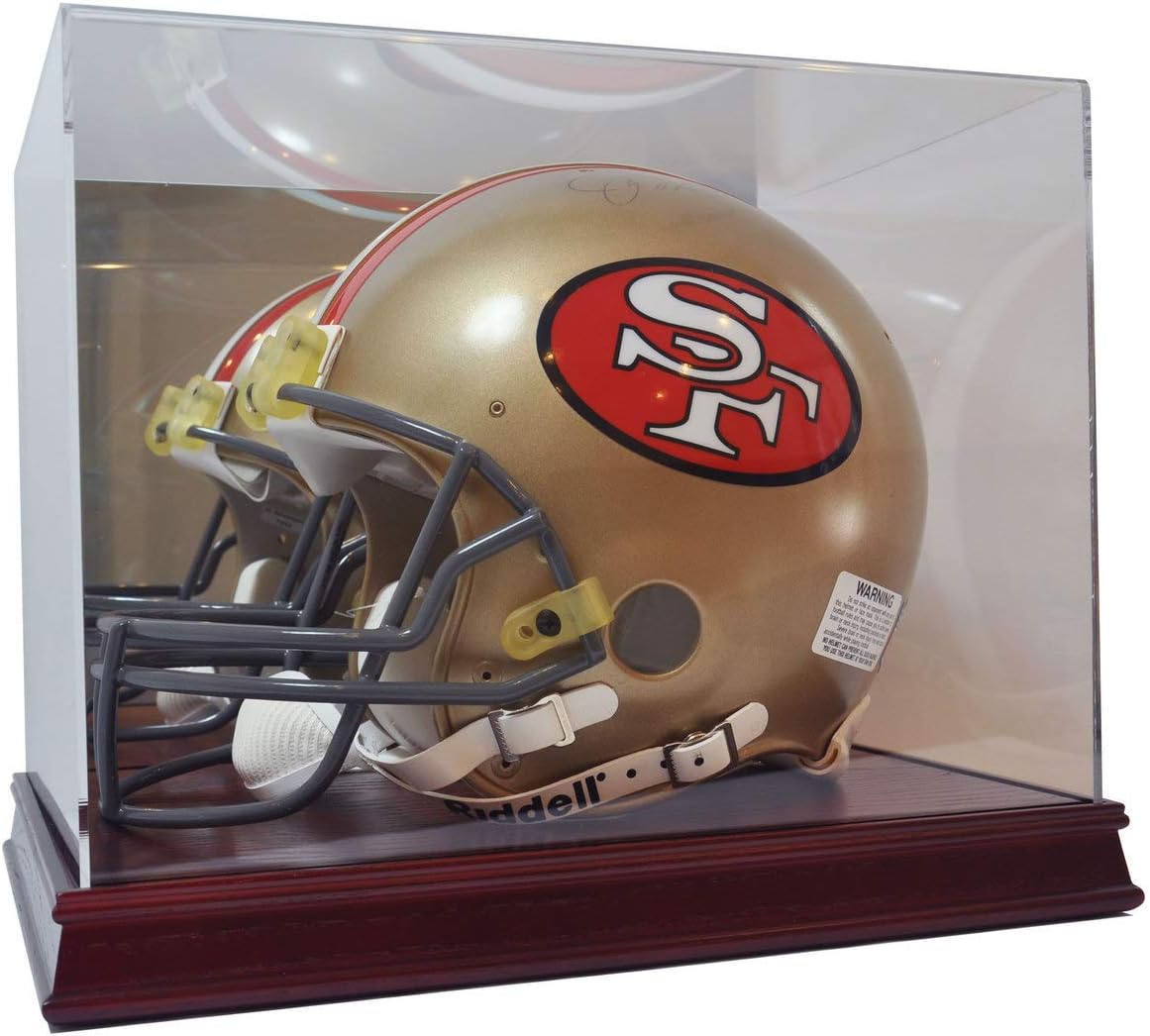 Deluxe Acrylic Wood Base Football Helmet Display Case
