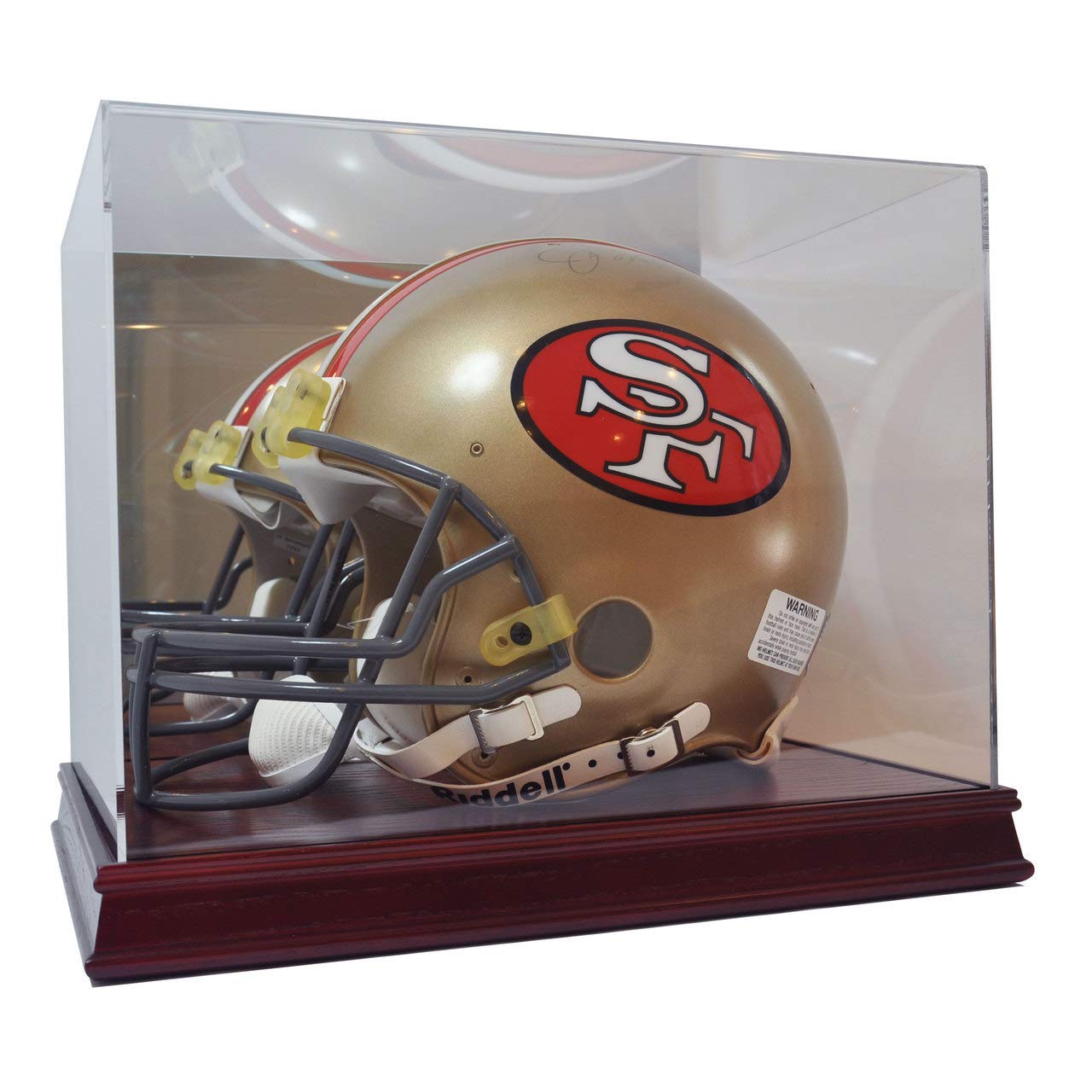Deluxe Acrylic Wood Base Football Helmet Display Case