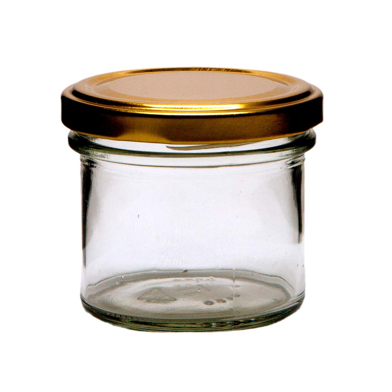 Wares Of Knutsford Gold,Black 100 X 125Ml Bonta Jam Jars With Gold Twist Off Lids