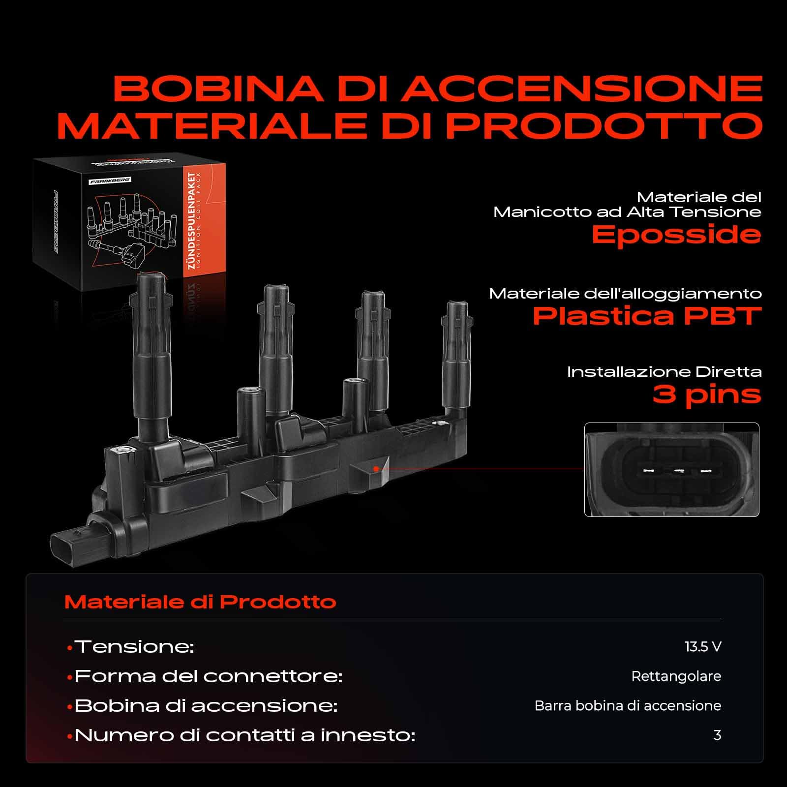Modulo di accensione bobina di accensione 3-pin Sostituzione per Classe A W168 Vaneo 414 1997-2004 0001500780