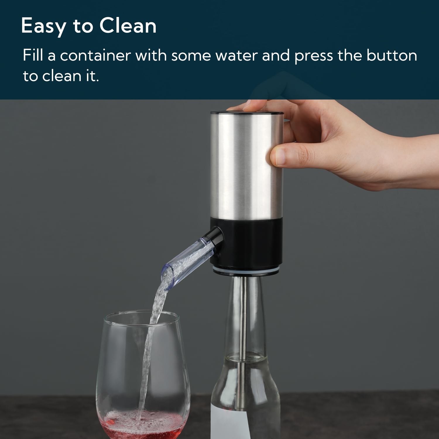 KITCHENDAO Aérateur de vin électrique rechargeable et pompe à vin, bec verseur automatique avec câble USB-C, base de rangement et 2 bouchons, indicateur sonore intégré