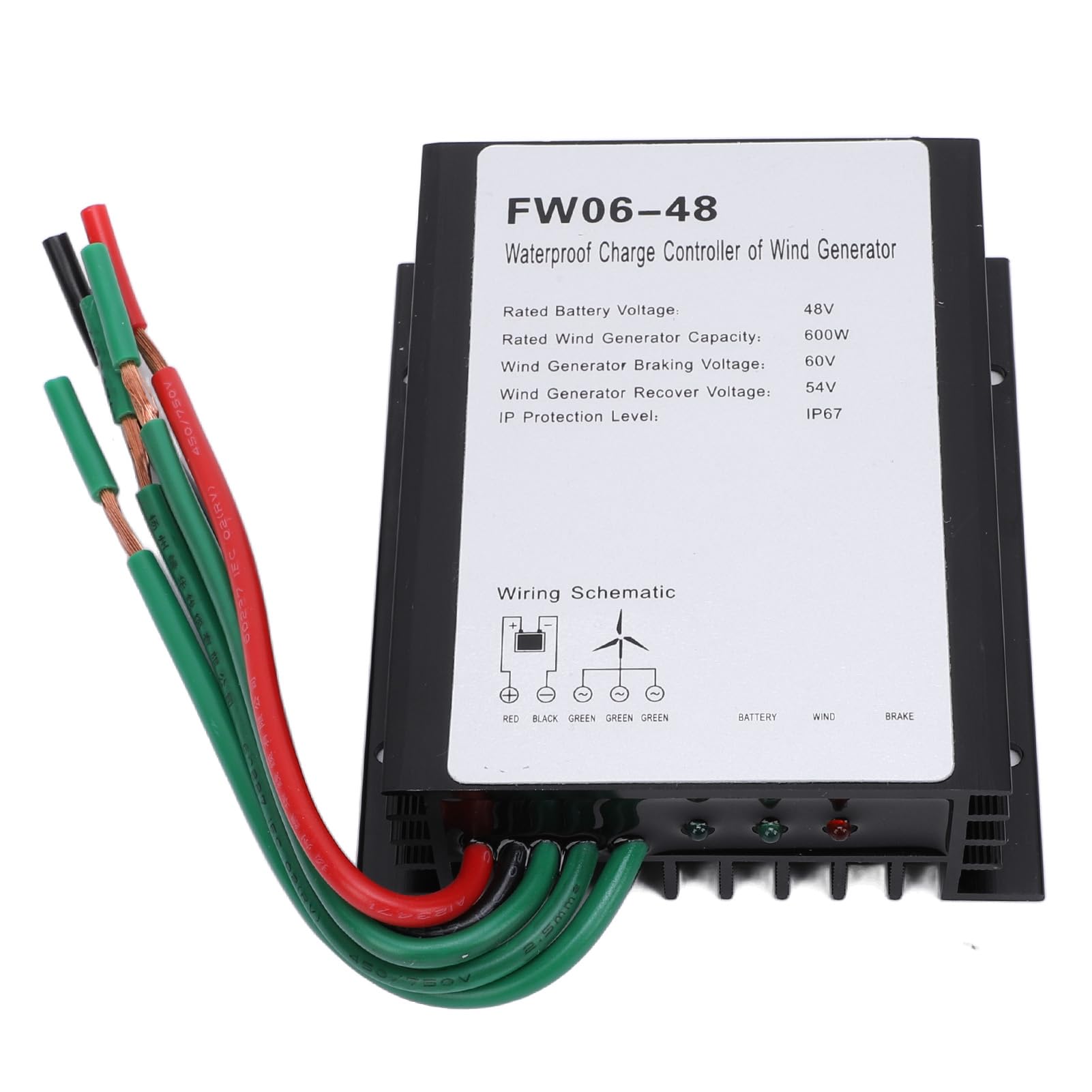 Controlador de Turbina Eólica MPPT 600w Aluminio IP67