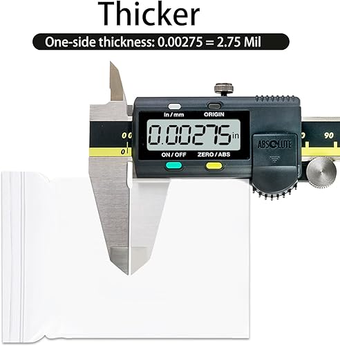 Miniatura 2 de 400 bolsas de plástico gruesas, bolsas de plástico de polietileno transparentes y duraderas de grado alimenticio para almacenamiento de productos