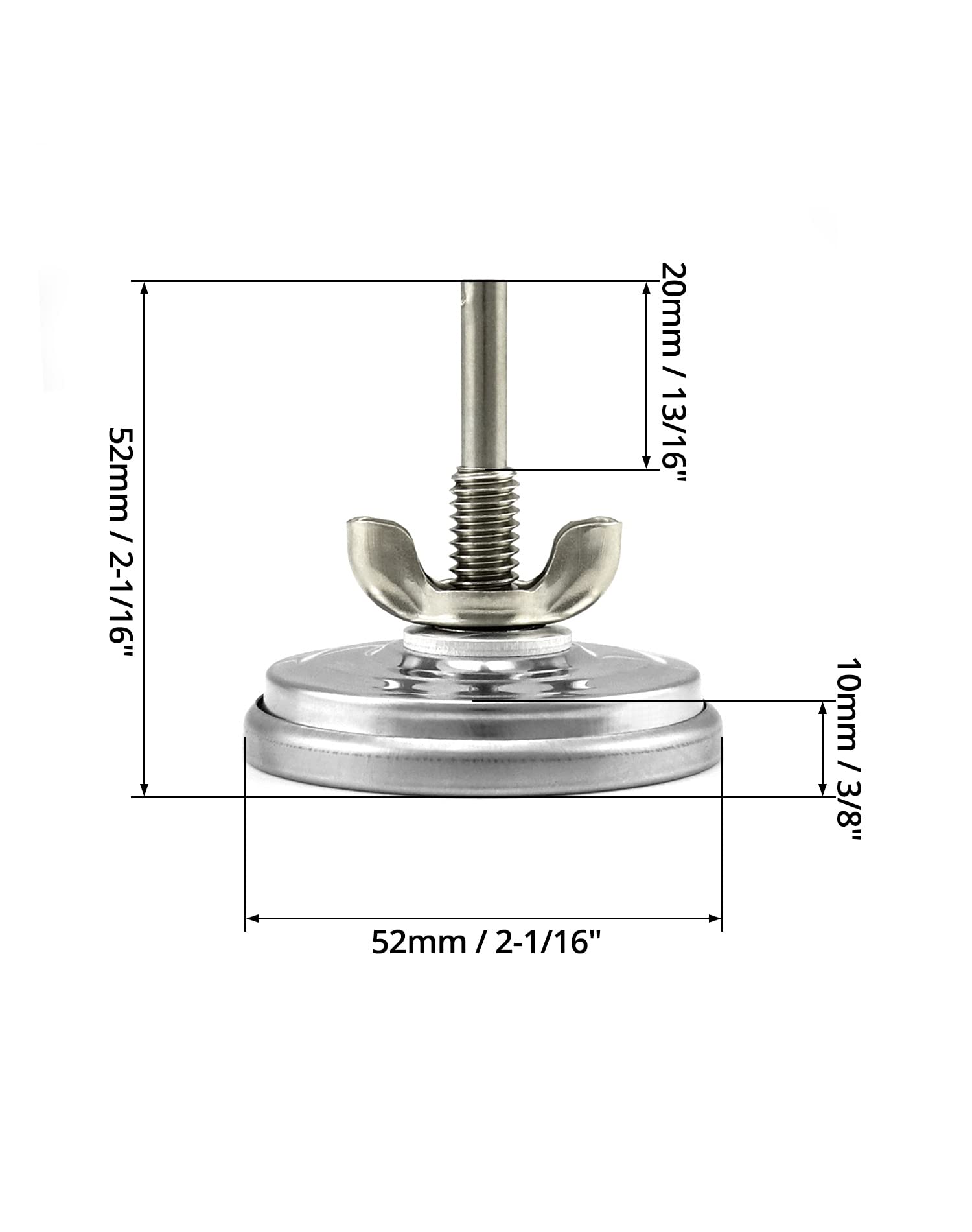 QWORK® termometro per barbecue, termometro da cucina in acciaio inossidabile, quadrante da 5 cm, 0 a +500 °C